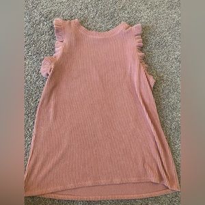 Pink Ribbed Tank